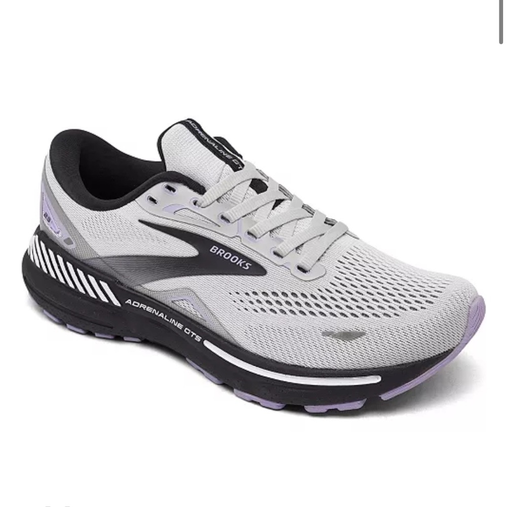 Brooks Adrenaline GTS-23 running shoes-size 9- greyish/white and lavender